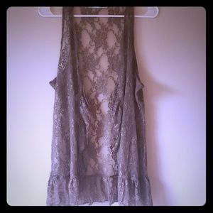Beautiful Maurices Brown Lace Vest